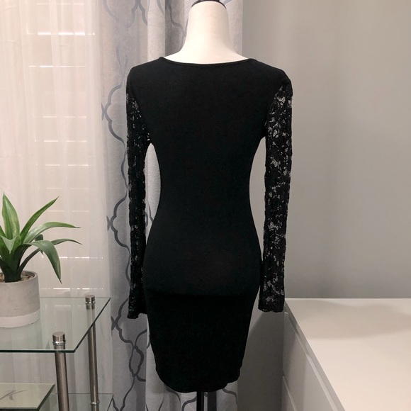 Mesh Sleeves Midi Dress - Picture 2 of 3